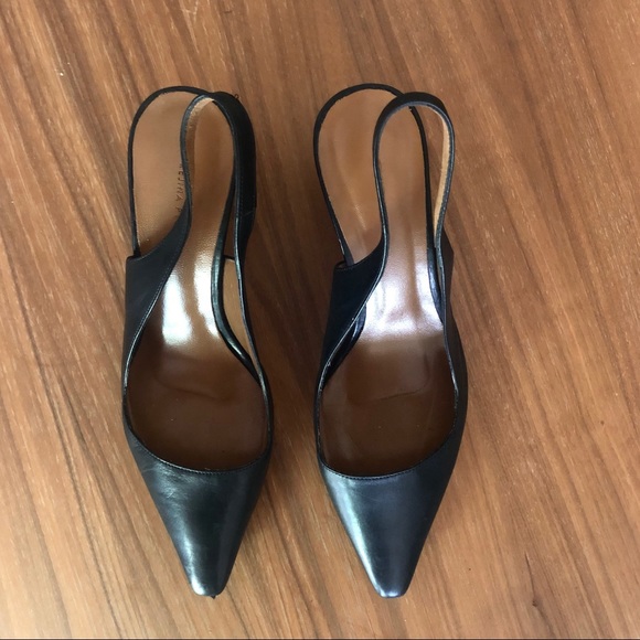 Rejina Pyo leather slingbacks with wooden heel - Picture 2 of 5